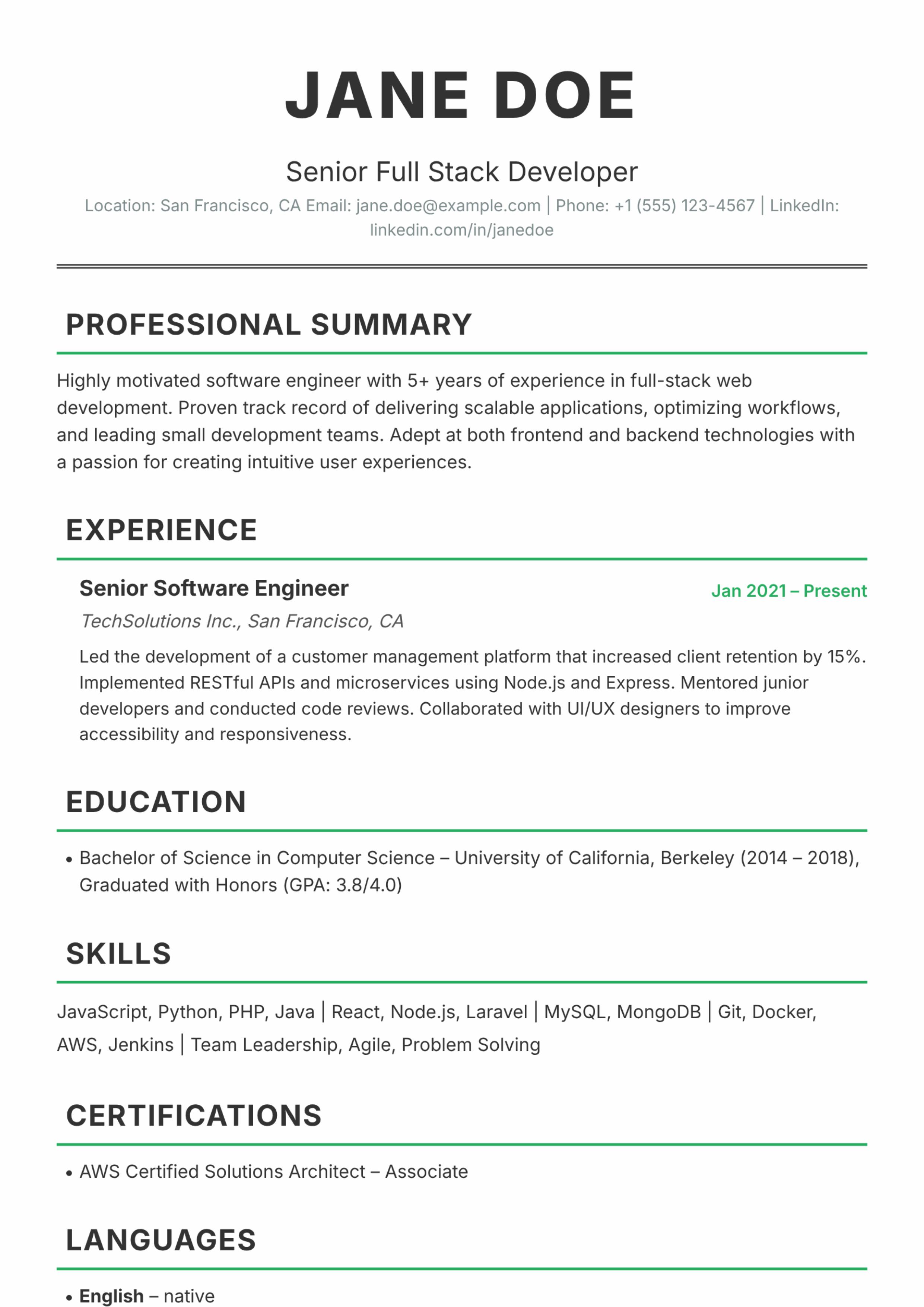Grid Professional Resume Template